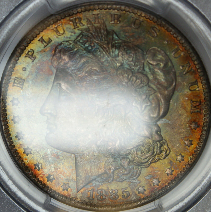1885-O Morgan Silver Dollar, PCGS MS-65, Strong Toning,