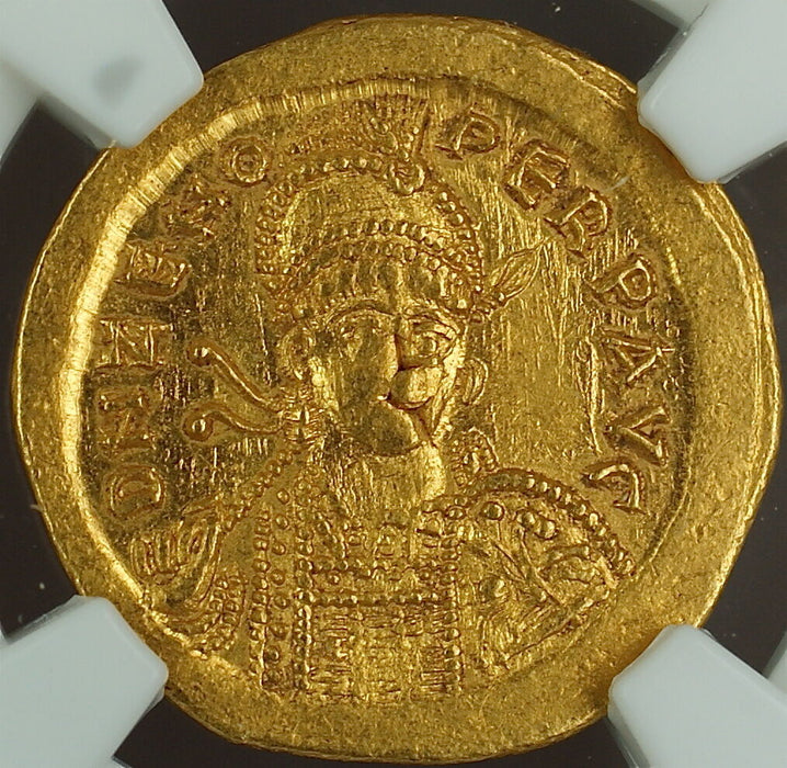 Zeno, 474-491 AD, Gold Solidus, East. Roman Empire, NGC AU Ancient, Strike 4/5