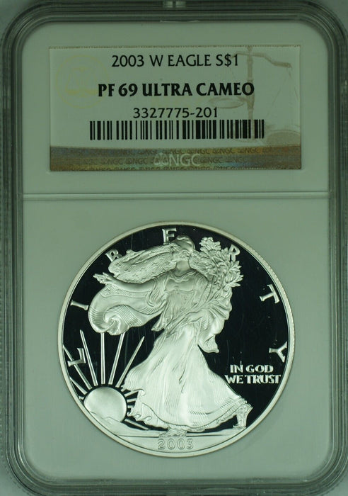 2003-W American Proof Silver Eagle $1 NGC PF 69 Ultra Cameo (49)