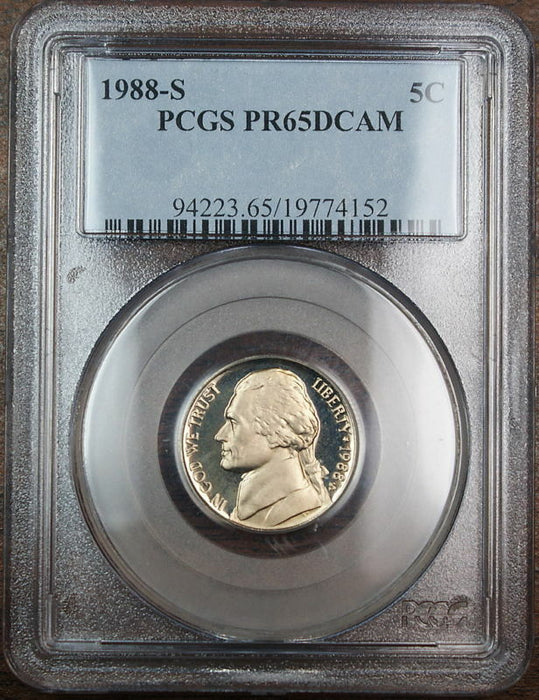 1988-S Proof Jefferson Nickel, PCGS PR-65 DCAM