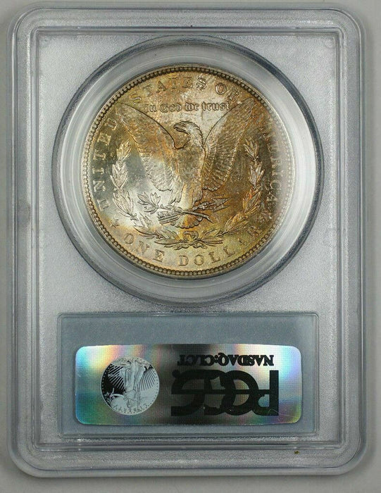 1886 Morgan Silver Dollar $1 Coin PCGS MS-63 Toned Reverse RL (A)