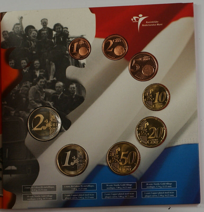 2005 Canada-Netherlands 60 Years of Liberation Euro Set With .925 Silver Token