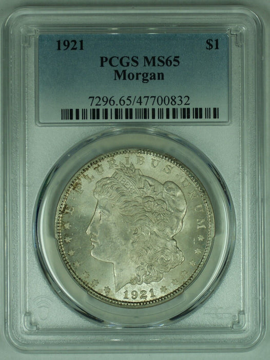 1921 Morgan Silver $1 Dollar Coin PCGS MS 65 (17) C