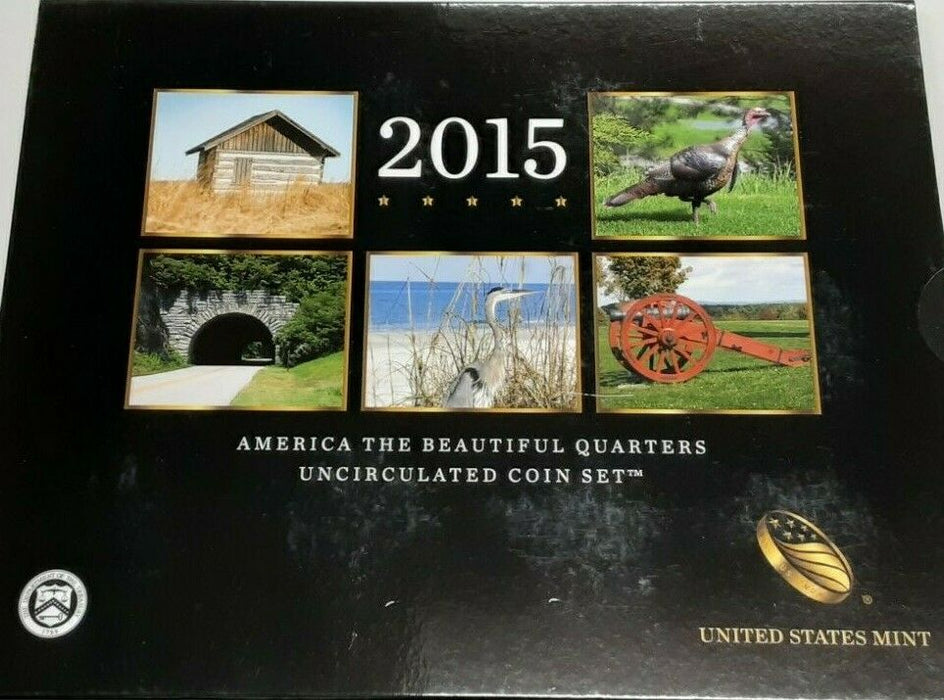 2015 P & D America the Beautiful BU Quarter Year Set - All 10 Coins in OGP