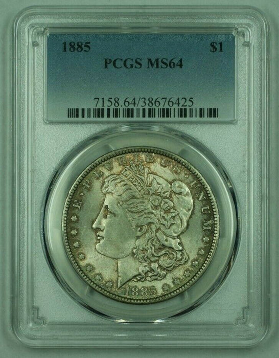 1885 Morgan Silver Dollar S$1 PCGS MS-64 Toned (26)