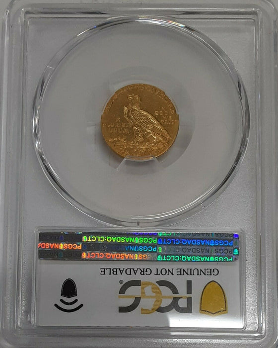 1911 Indian Head Quarter Eagle $2.50 Gold Coin PCGS Genuine AU Details-Cleaned