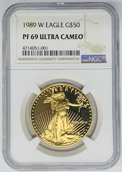 1989-W $50 Proof American Gold Eagle Coin NGC 69 UCAM
