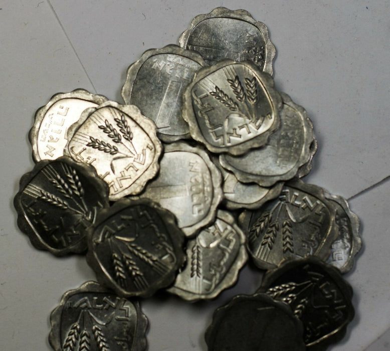 1970 Israel 1 Agora Over 1,000 Coins Still Sealed Bag BU R.P. Neilson Company
