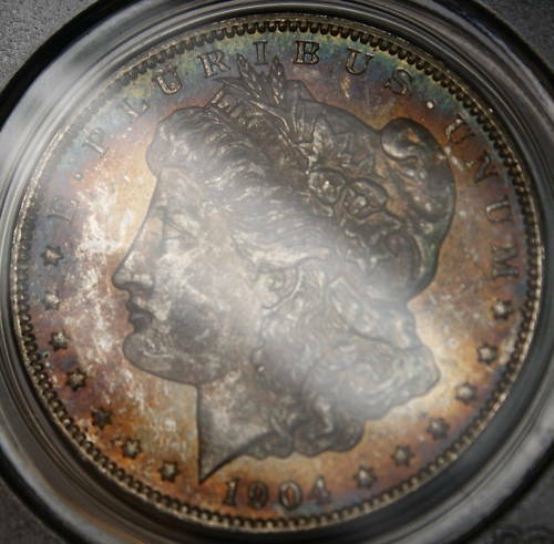 1904-O Morgan Silver Dollar Coin, PCGS MS-63 Toned