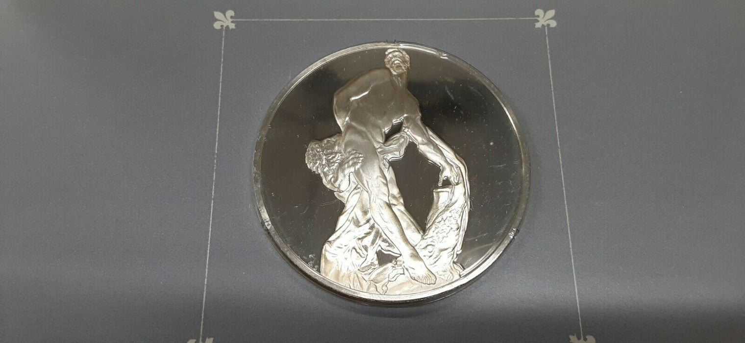 Franklin Mint Treasures of The Louvre .925 Silver Medal- Milo of Crotona