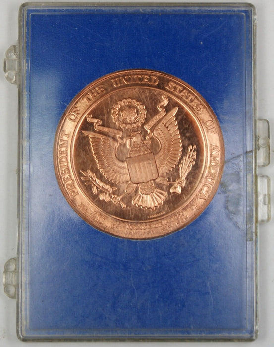 Richard Nixon Proof Lombardo Mint Bronze Medal with Quote and in Blue Case