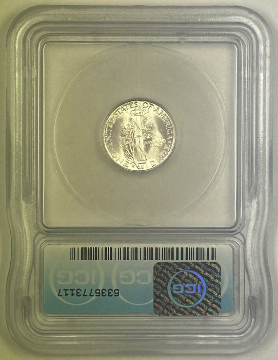 1944-S Mercury Silver Dime 10c Coin ICG MS 65 (Near FB) (54) A