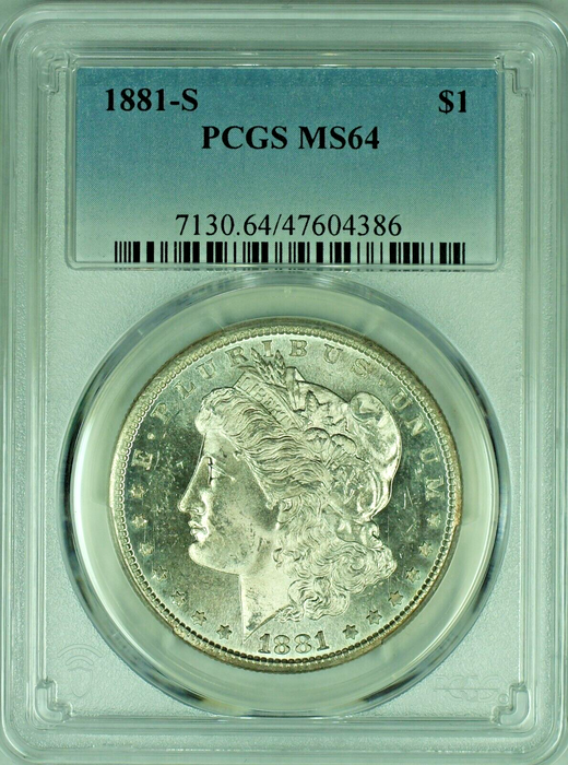 1881-S Morgan Silver Dollar Semi-Proof Like PCGS MS 64 B 47