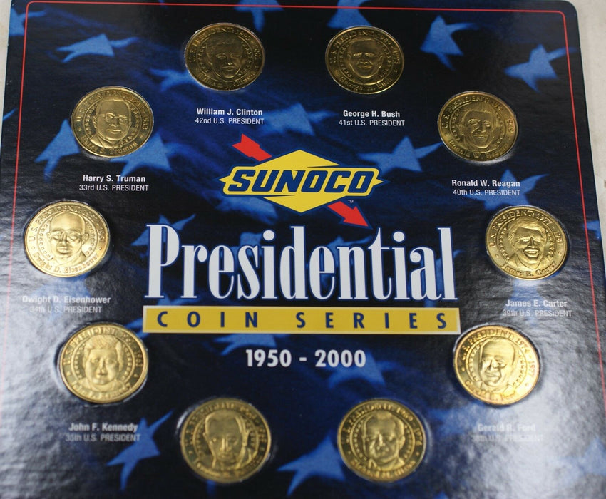 1950-2000 Presidential Sunco Series 10 Brass UNC Medals Truman through Bush