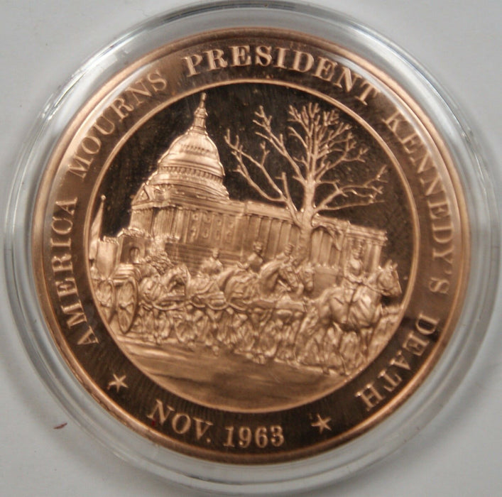 Bronze Proof Medal America Mourns President Kennedy's Death November 1963