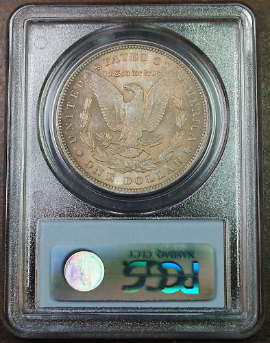 1896 Morgan Silver Dollar Coin, PCGS MS-64 Toned DGH