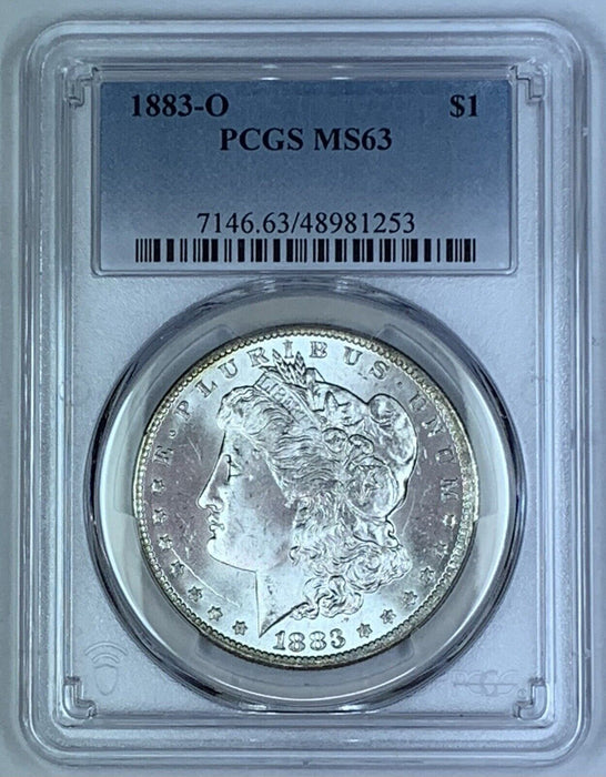 1883-O Morgan Silver $1 Dollar Coin PCGS MS 63 Looks Better (7) E