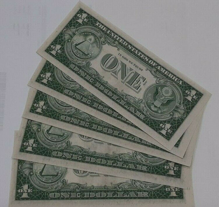 Lot of 9 1935-H $1 Silver Certificates-Consecutive S/Ns UNC Cond. - See photos.