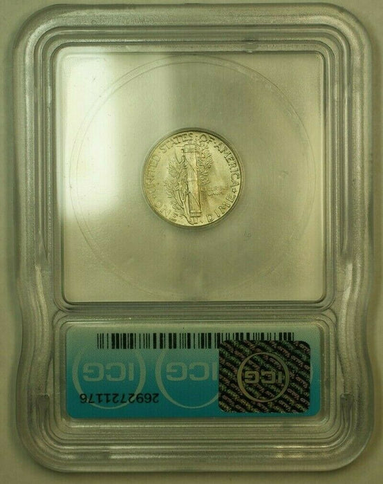 1945 Silver Mercury Dime 10c Coin ICG MS-65 EEE