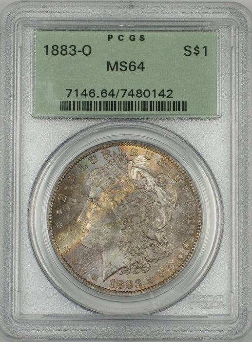 1883-O Morgan Silver Dollar Coin PCGS MS-64 *Beautifully Toned Obverse* OGH (TE)