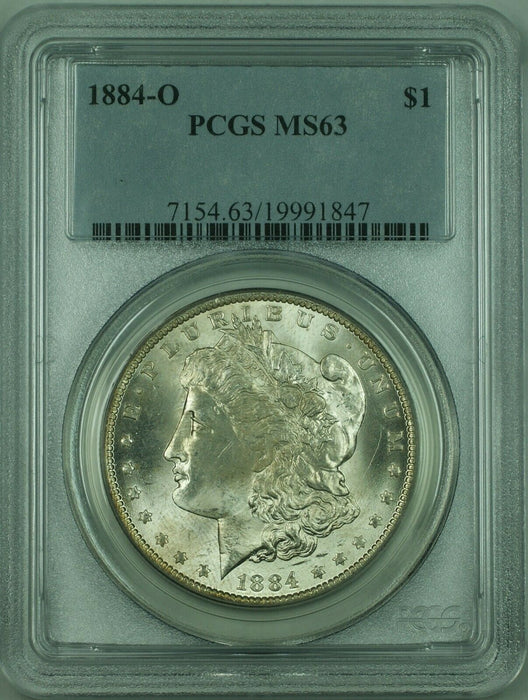 1884-O Morgan Silver Dollar $1 PCGS MS-63 Looks Undergraded (31) A