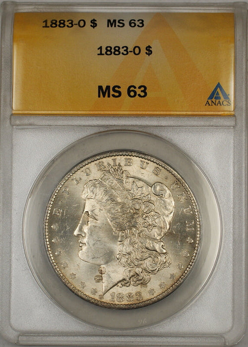 1883-O Morgan Silver Dollar $1 ANACS MS-63 (Better Coin) (6F)