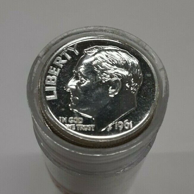 1961 Roosevelt Proof 90% Silver Dimes - 50 Coin Roll