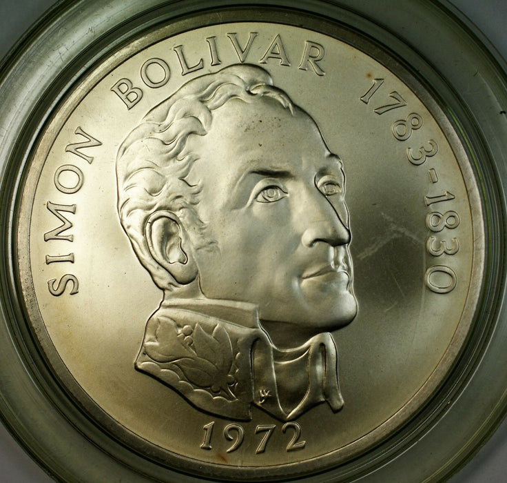 1972 Republic of Panama Twenty Balboa Huge Brilliant Uncirculated Silver Coin