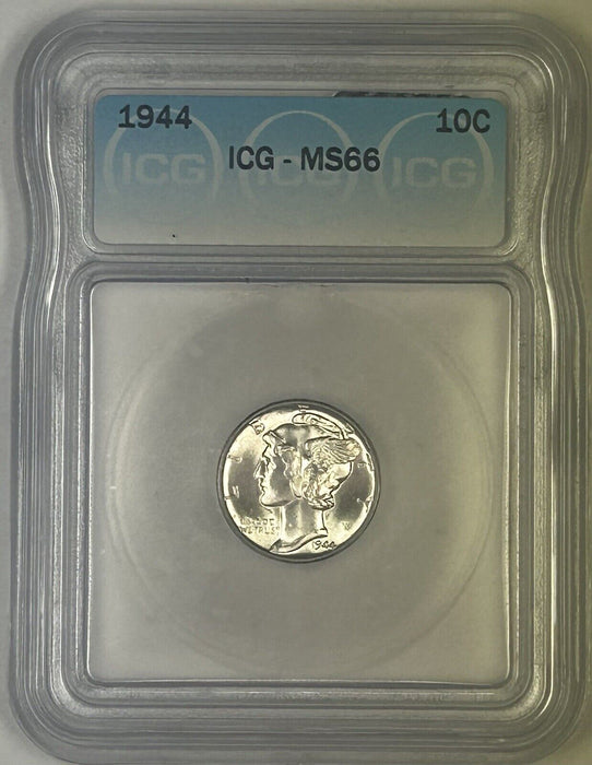 1944 Mercury Silver Dime 10c Coin ICG MS 66 (54) C
