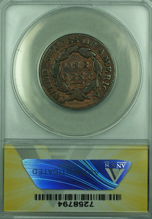 1828 Coronet Head Large Cent Large Date  ANACS GOOD-6 Details Cleaned   (41)