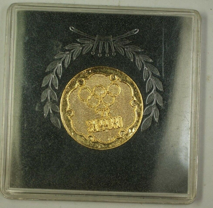 Gold-Plated Medallion Commemorating the 1972 Winter Olympics in Sapparo, Japan