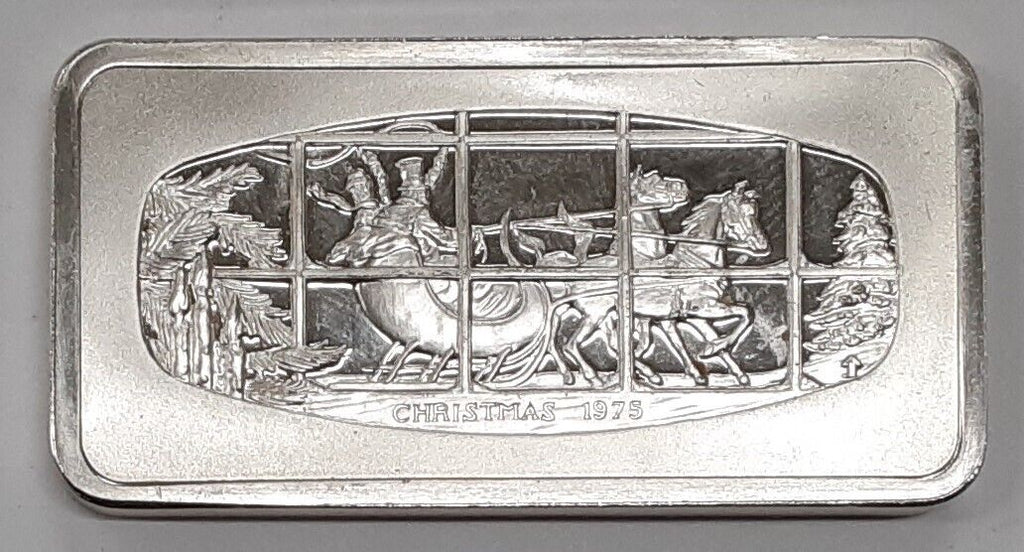 【期間限定】 1975 Franklin Ingot Christmas Silver Sterling Grain 500 Mint コレクション