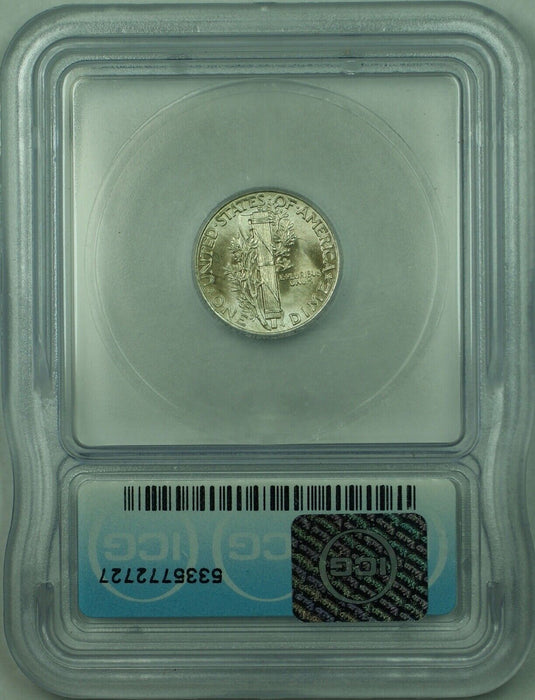 1937 Mercury Silver Dime 10c Coin ICG MS-66 (Full Split Bands) (53I)