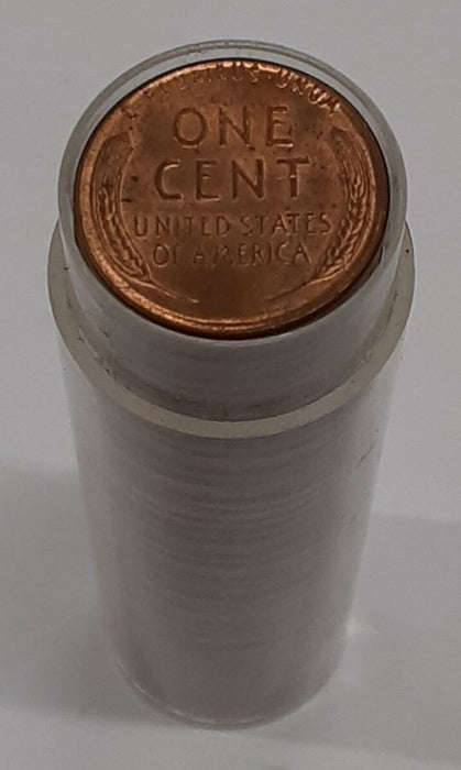 1949 Lincoln Cent Roll - 50 UNC Coins Total in Coin Tube - Toned