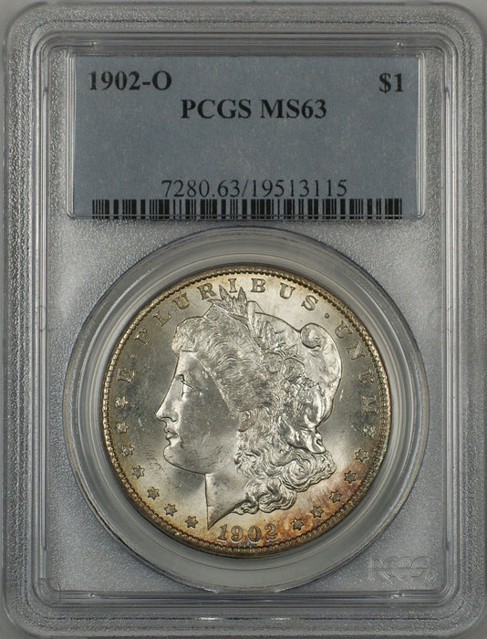1902-O Morgan Silver Dollar $1 Coin PCGS MS-63 Toned Rim (4G)