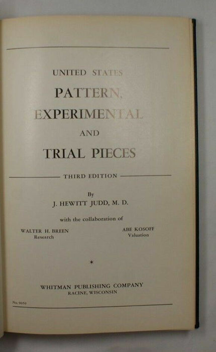 United States Pattern Experimental And Trial Pieces Third Edition Judd WM