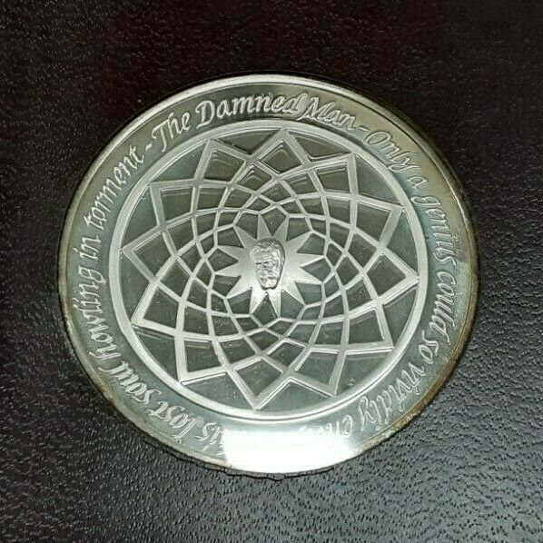 Franklin Mint Genius of Michelangelo PF .925 Silver Medal- The Damned Man