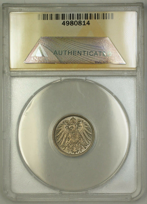 1907-A Germany 5PF Five Pfennings Coin ANACS MS-64