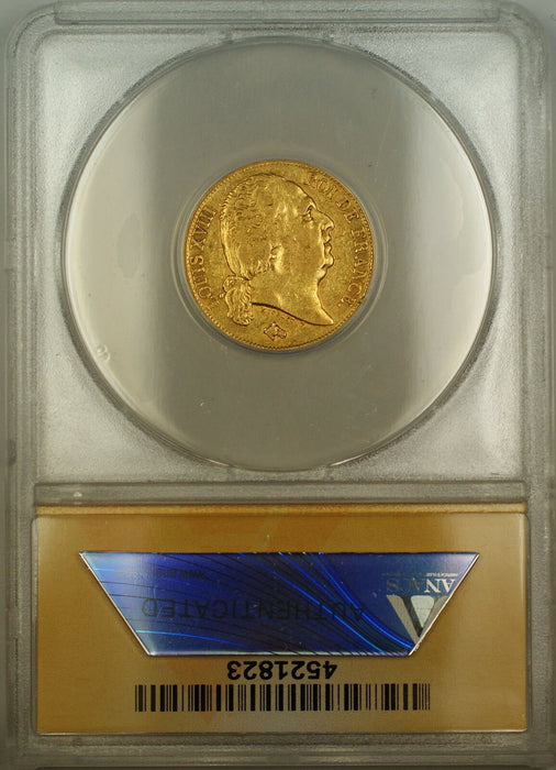 1817-A France 20 Fr Francs Gold Coin ANACS EF-45