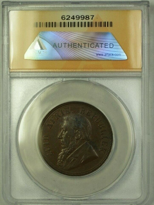 1898 South Africa 1 Penny Coin ANACS EF 45