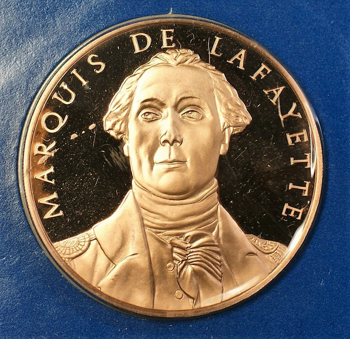 1976 The Franklin Mint First Edition Proof Medals Lafayette Al Jolson San Juan