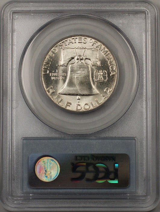 1955 Franklin Silver Half Dollar 50c Coin PCGS MS 64 FBL (BR-30 H)