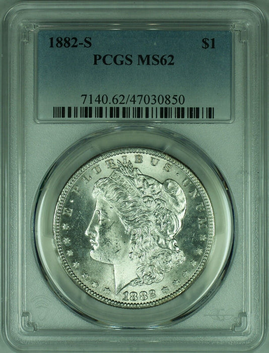 1882-S Morgan Silver Dollar Coin  PCGS MS-62   (35A)