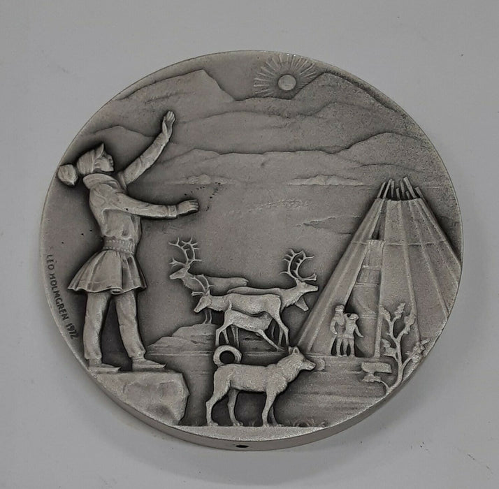 1972 Swedish Artist Leo Holmgren 6.543 Oz .925 Silver Medal by Franklin Mint