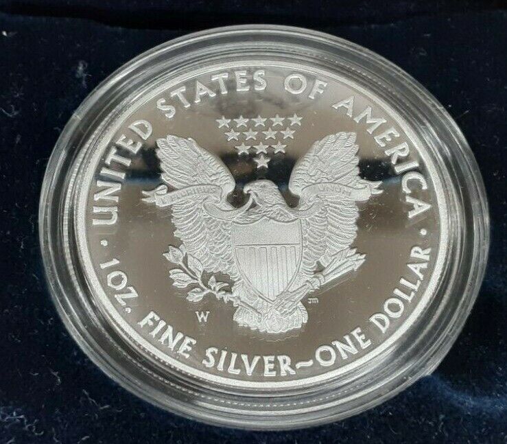 2010-W Proof American Silver Eagle S$1 1 Oz Troy .999 Fine With COA & OGP