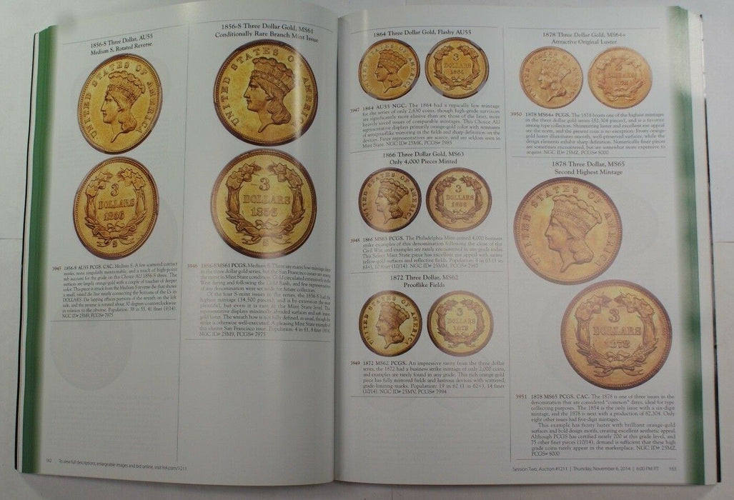 November 6-10 2014 Beverly Hills CA U.S. Currency Auction Heritage Catalog A186