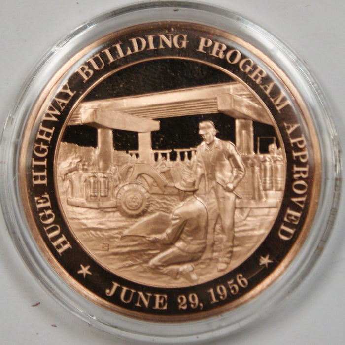 Bronze Proof Medal Huge Highway Building Program Approved June 29, 1956