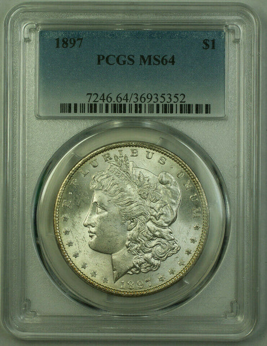 1897 Morgan Silver Dollar $1 Coin PCGS MS-64 Better Coin (21) G