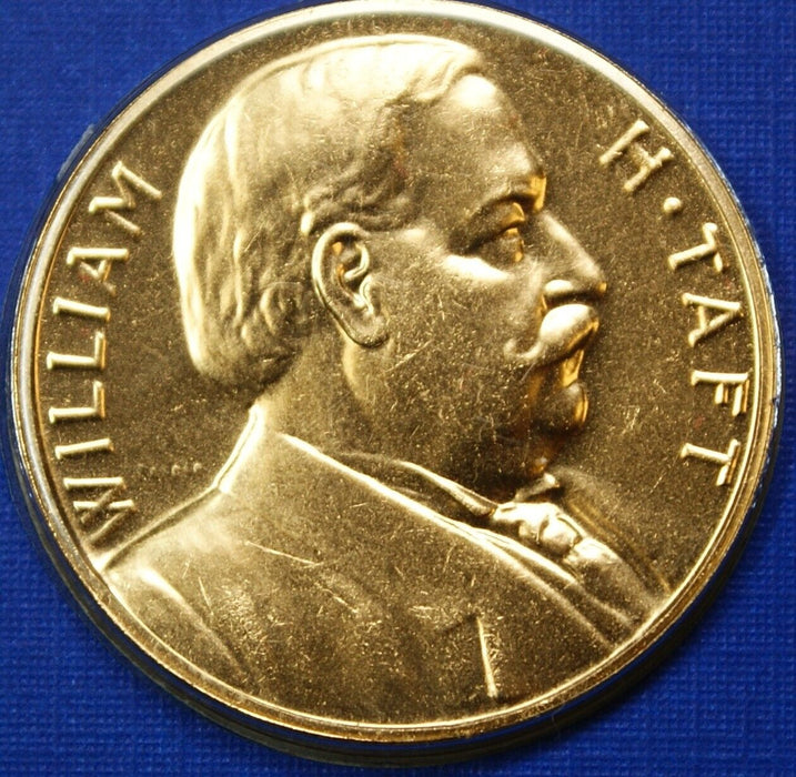 William H. Taft Presidential Medal, 24kt Gold Electroplated