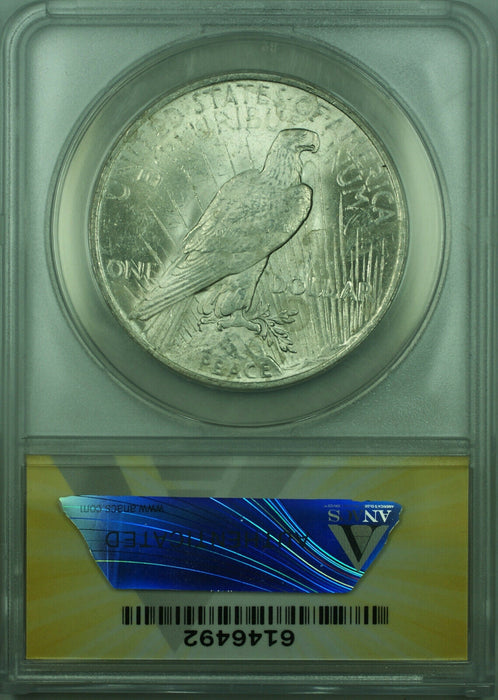 1923 Peace Silver Dollar $1 Coin ANACS MS-62 Better Coin (28) A